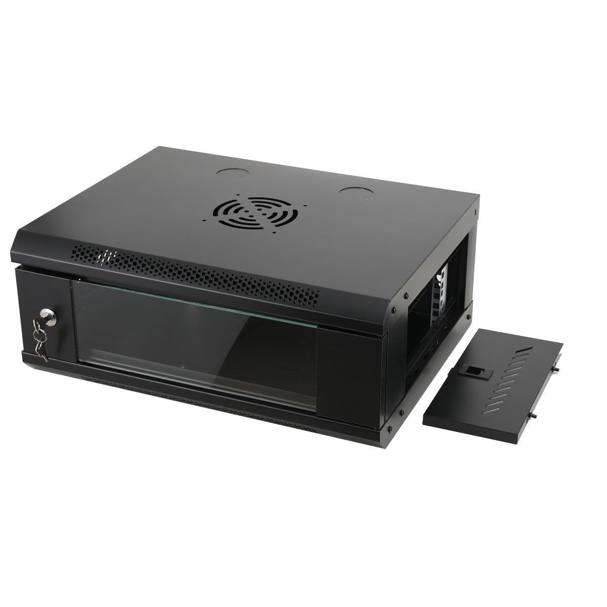 4U Server Rack Enclosure,Wall Mount Network Cabinet with Lock Door&2 Keys
