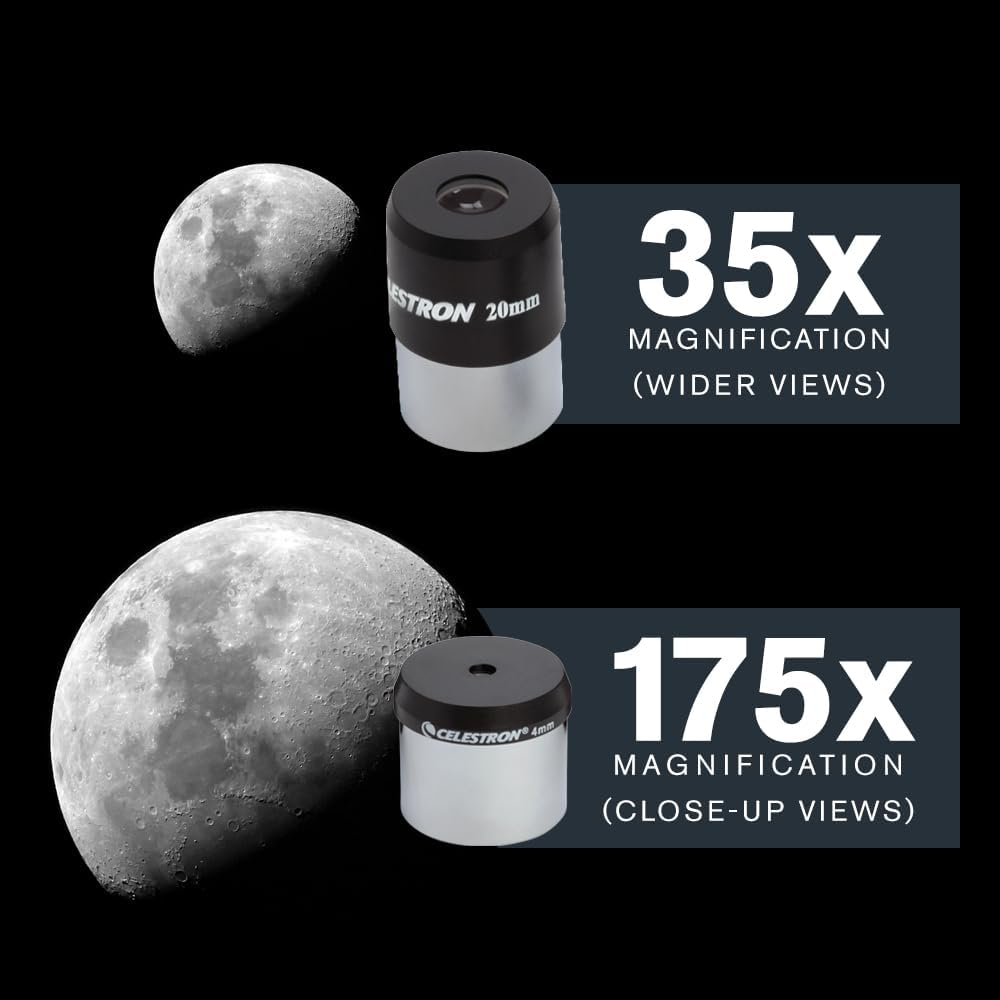 PowerSeeker 70EQ Refractor Telescope for Family Stargazing | Lightweight Refractor, Crisp Moon & Planet Views, Grab