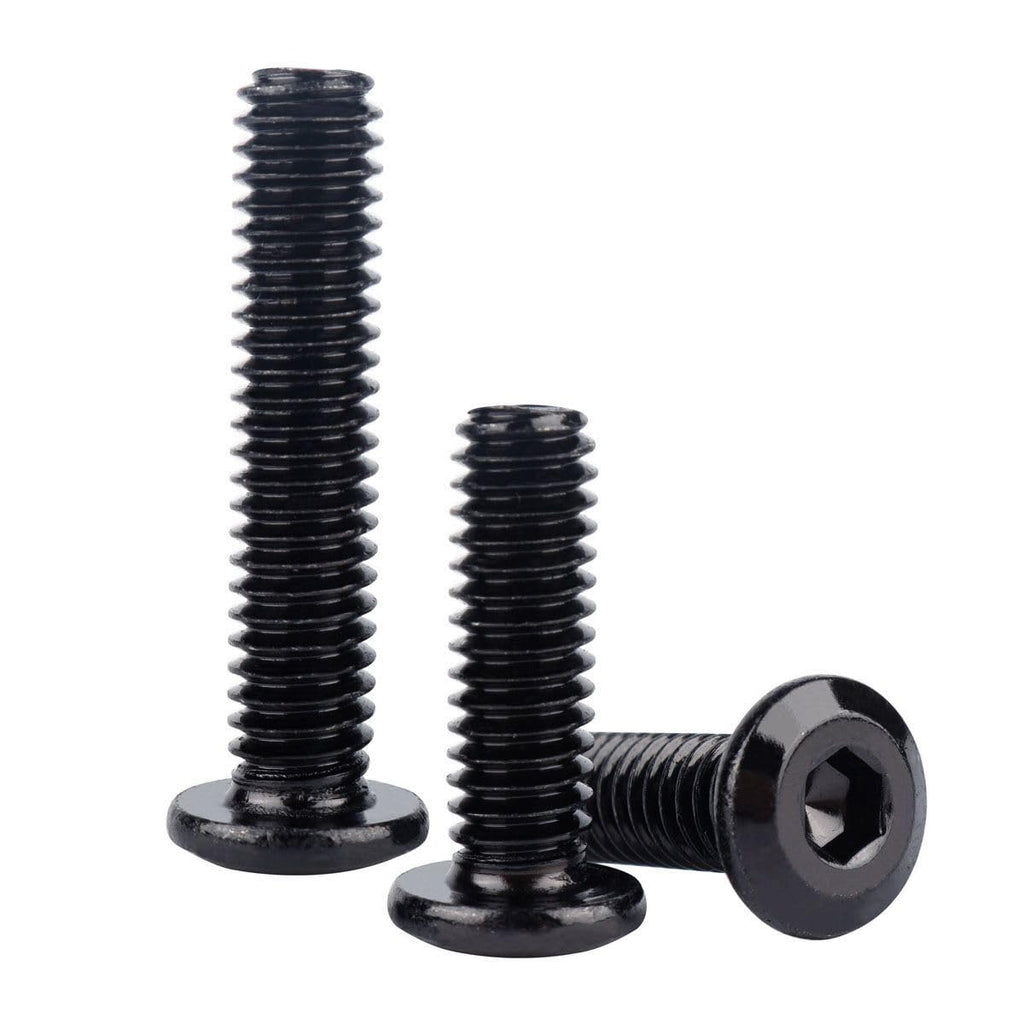 Black 1/4-20 x 1 Flat Head Socket Head Screw Furniture Bolts Countersunk Connector Screws, Stainless Steel 18-8 (304), Fully Threaded, 20 PCS