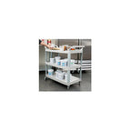 3-Shelf Service Push Cart, 300lb, White