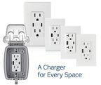 Leviton T5832-B Type-A USB in-Wall Charger with 20A Tamper-Resistant Outlet, USB Charger for Smartphones, Black