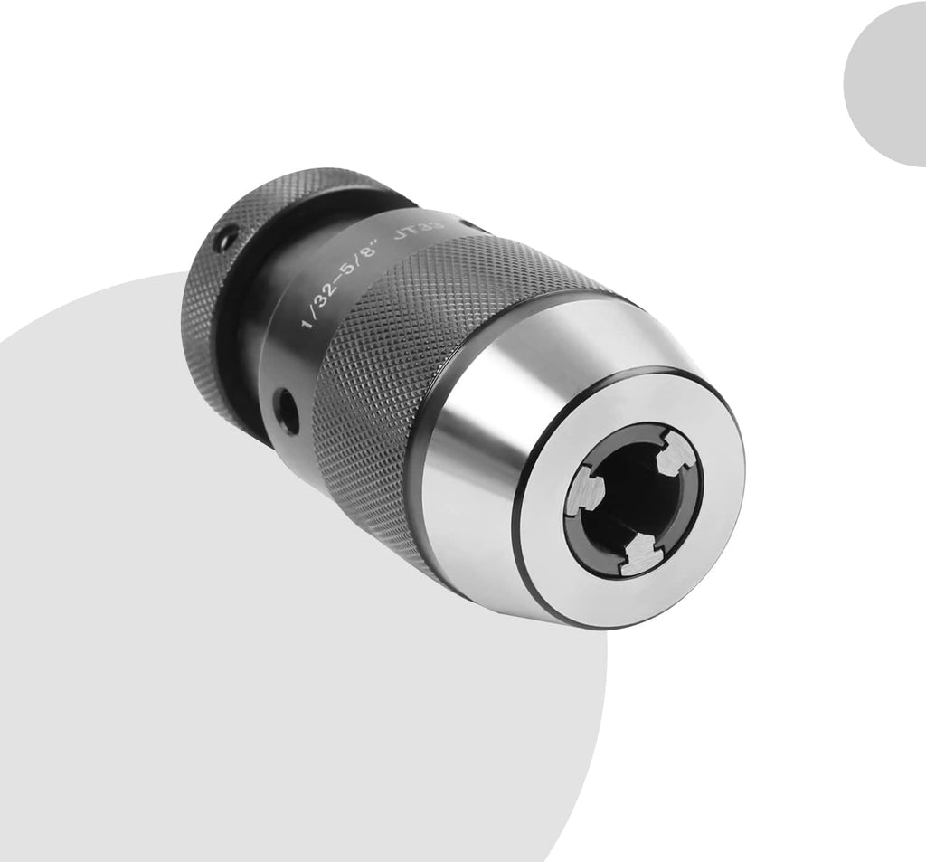 Heavy Duty MT2 Drill Press Chuck, 1/32"- 5/8" Keyless Drill Chuck JT33 Mount with Highly Precise MT2 Drill Chuck Arbor