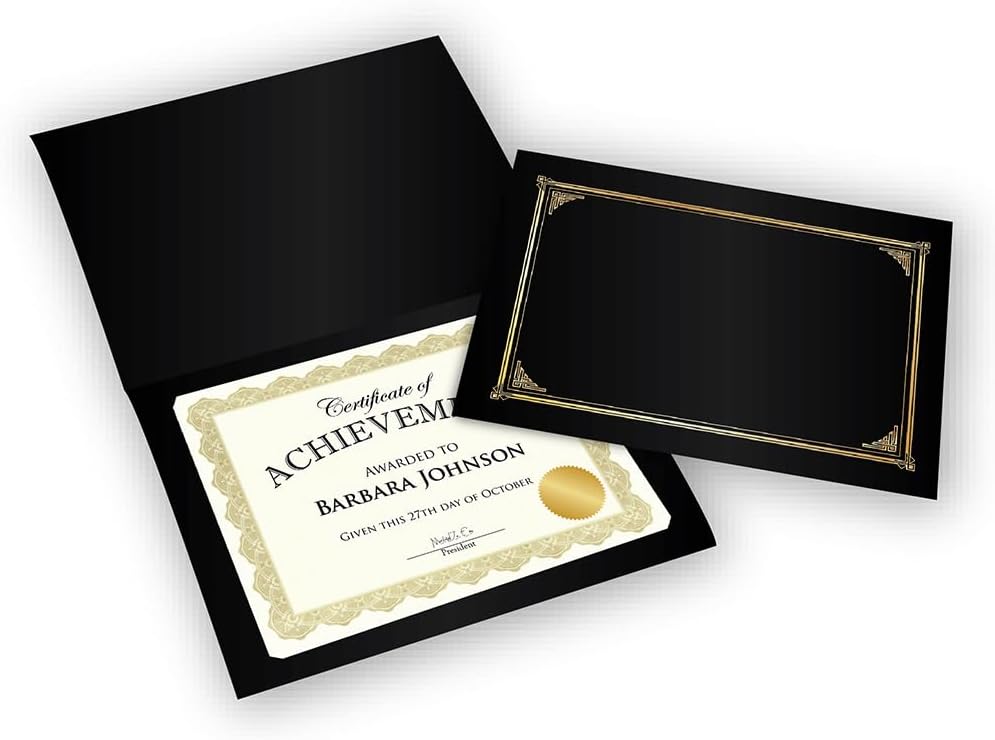 Award Certificate Paper Optima Gold - Blank with Gold Foil Seals, 25 Pack - 8.5 x 11 in