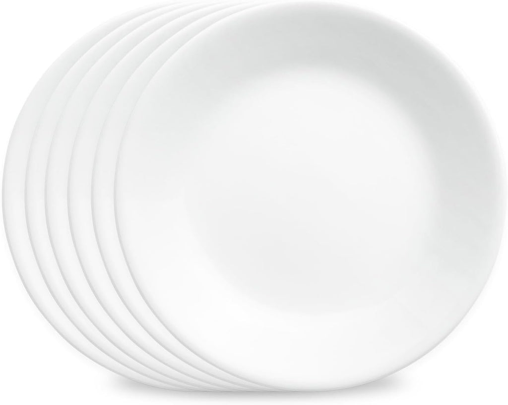 Winter Frost White 6-Piece 6.75-Inch Appetizer Plate Set