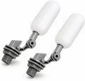 2 Pack 1/2 Inch Straight Thread Auto Fill Float Valve, Automatic Water Level Control Valve with 225° Adjustable Arm for Water Tank, Pond, Chicken Waterer, Livestock Trough