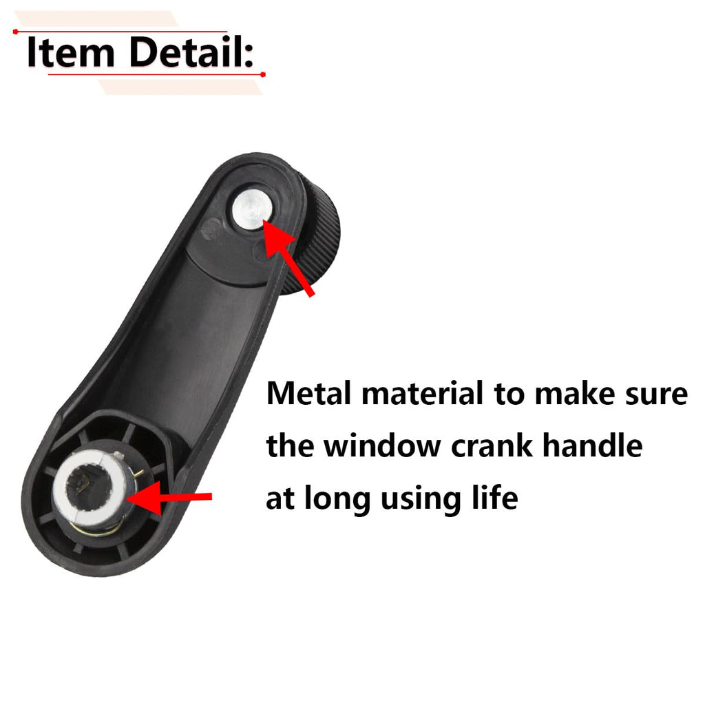 1Pair Window Crank Handle Fit for Chevrolet GMC Cadillac Models