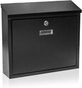Mailbox Wall Mount,Large Capacity Locking Mailbox for Outside,Galvanized Steel Cover and Rust-Proof Metal Post Box L