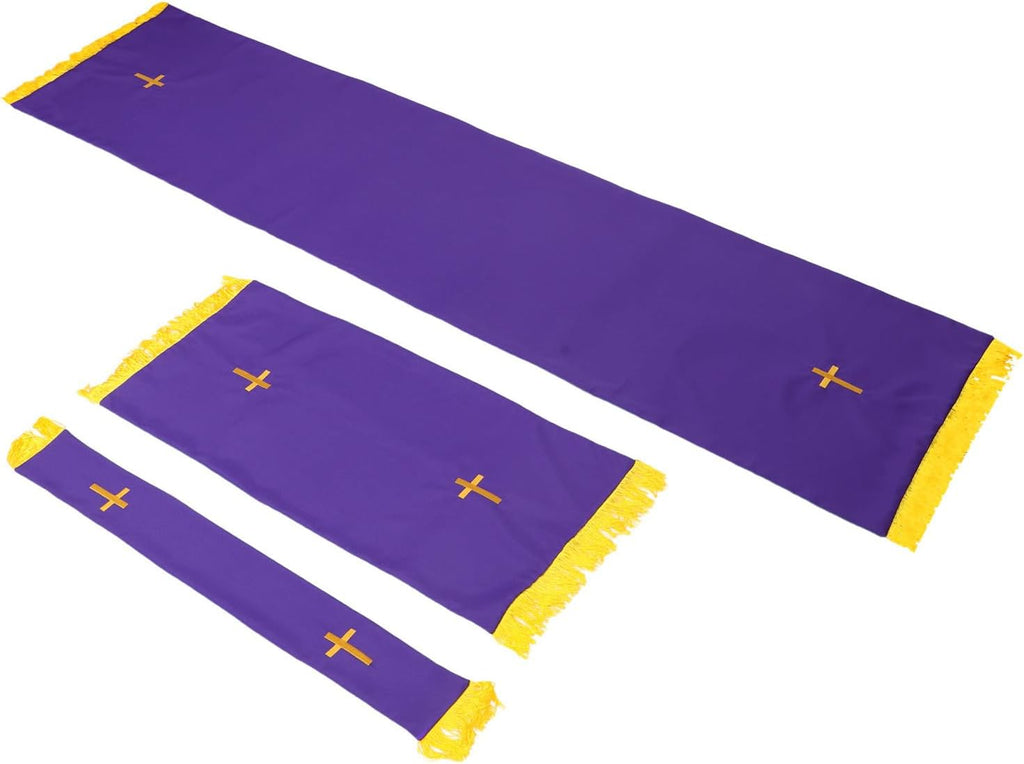 Reversible Church Parament Set with Pulpit Stole and Altar Cloth