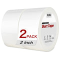 2 Pack White Duct Tape Heavy Duty Waterproof 40 Yards x 2 Inch Total