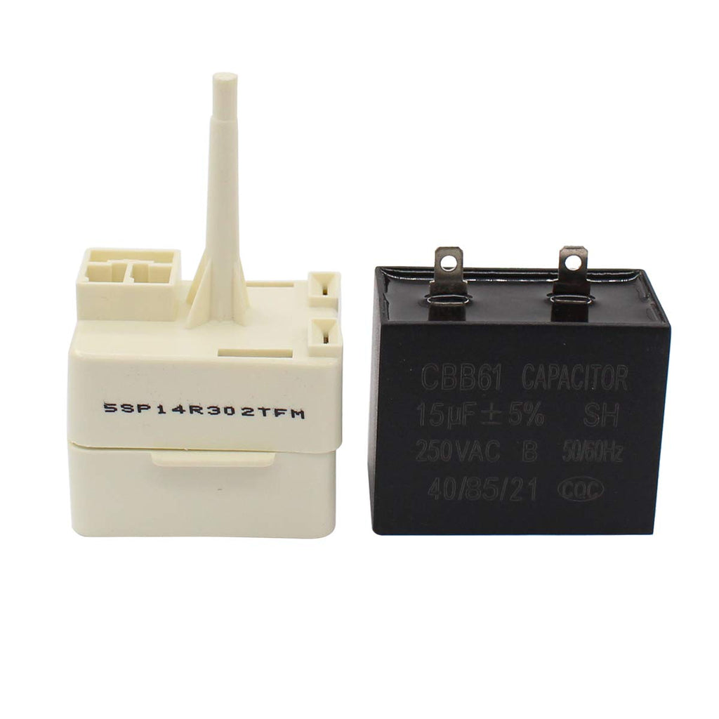 W10613606 Refrigerator Compressor Start Relay and Capacitor