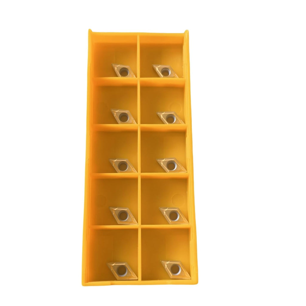10PCS DCMT070204 Carbide Turning Inserts,DCMT21.51 Insert CNC Lathe Carbide Cutters Inserts, for Lathe Turning Tool Holder Replacement Insert