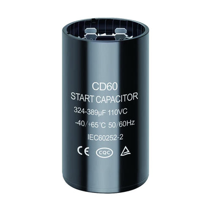 324-389 uf/MFD 110-125 VAC Round Start Capacitor ±20% 50/60 Hz CD60 Round Motor Well Pump Start Capacitor