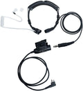 2-Pin Throat Mic with U94 PTT Compatible with Motorola CLS1410 | Tactical throat microphone headset and military U94
