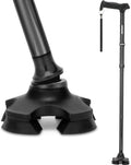 Walking Cane for Men & Women - Foldable, Adjustable, Lightweight, Self Standing Pivot Walking Cane, Soft Handle Grip