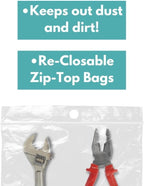 Resealable Poly Bags for Storage with Hang Hole - 5 x 12 Inch, 1000 Pack, 4 Mil, Clear, Zipper Lock Seal, Reclosable