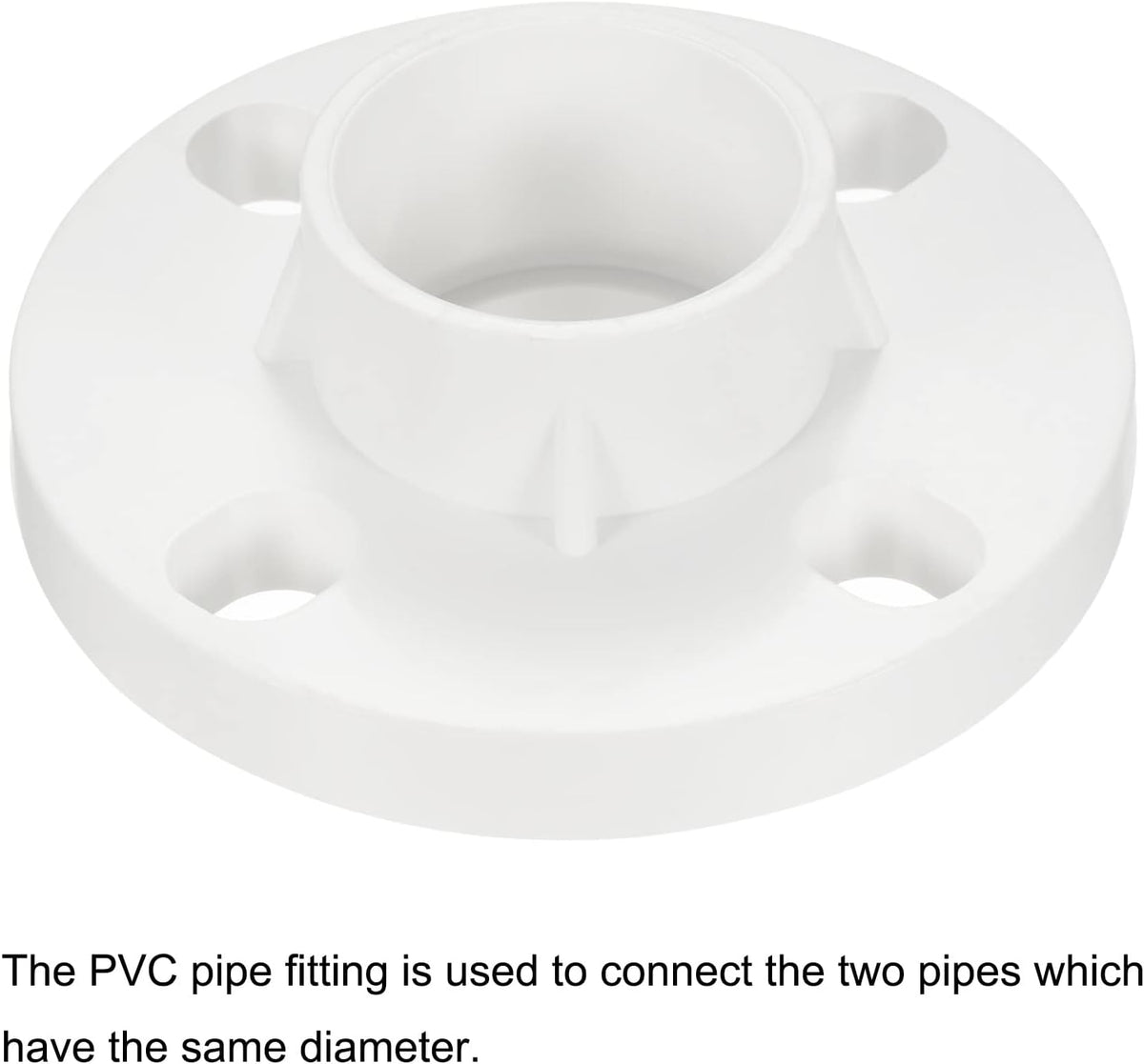 PATIKIL 50mm PVC Pipe Fitting Flange for 50mm OD Pipe Connect White