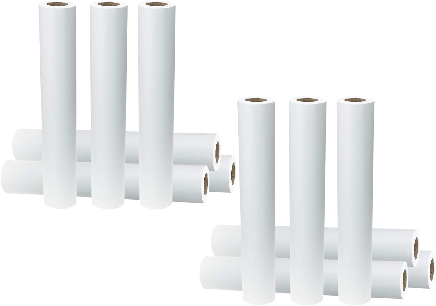12/Rolls 21" x 125' Medical Exam Table Paper Crepe, White Large Barrier Protection - Latex Free