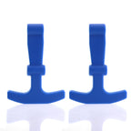 Caishun 2PCS Cooler Lock Replacement 4.3in Blue Packaging Lid Lock T-Shape Silicone Rubber Pull Handle Cooler Lid Latch Replacement for Insulated Refrigerator Door Valve Bolt