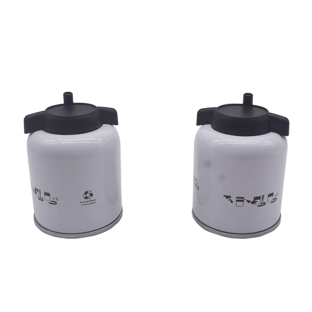 2 Pcs Fuel Filter with Water Separator Replacement for Bobcat 6667352