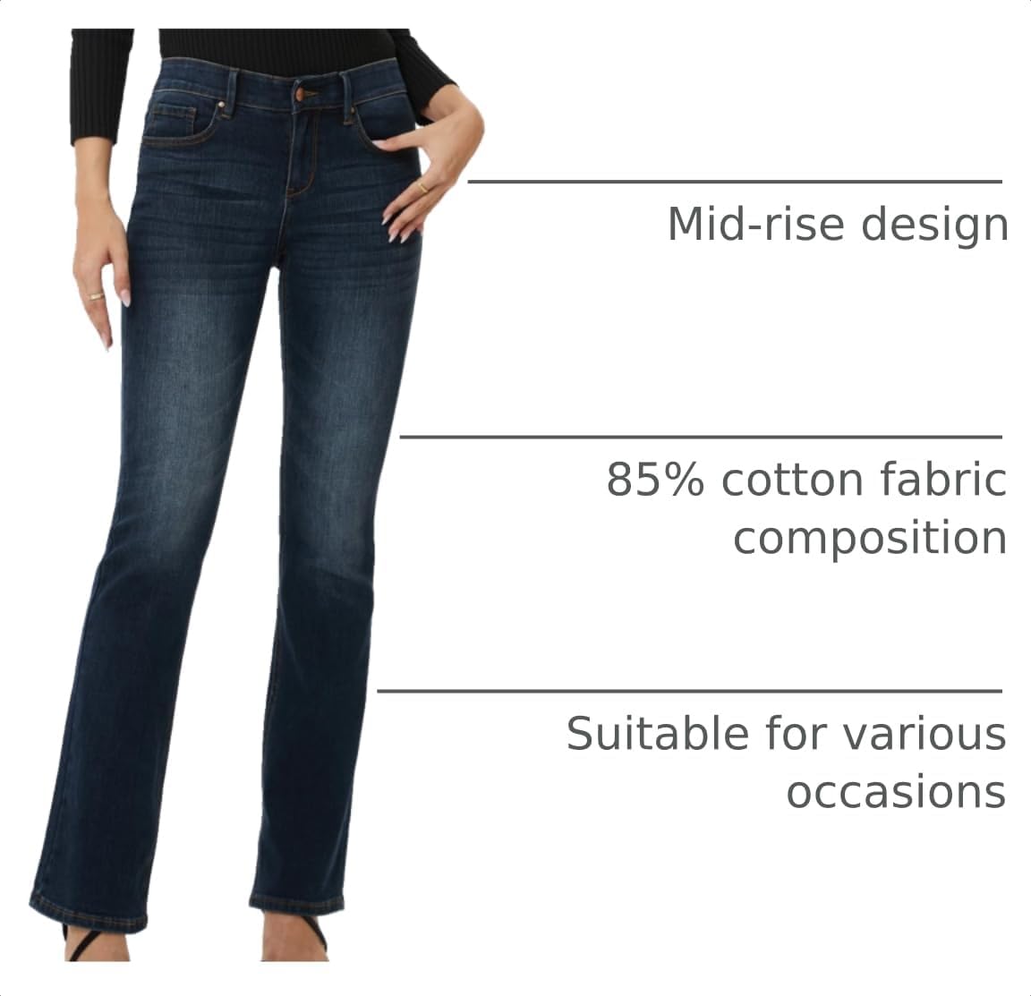 Women's Le Mel Classic Stretch Curvy Bootcut Jeans