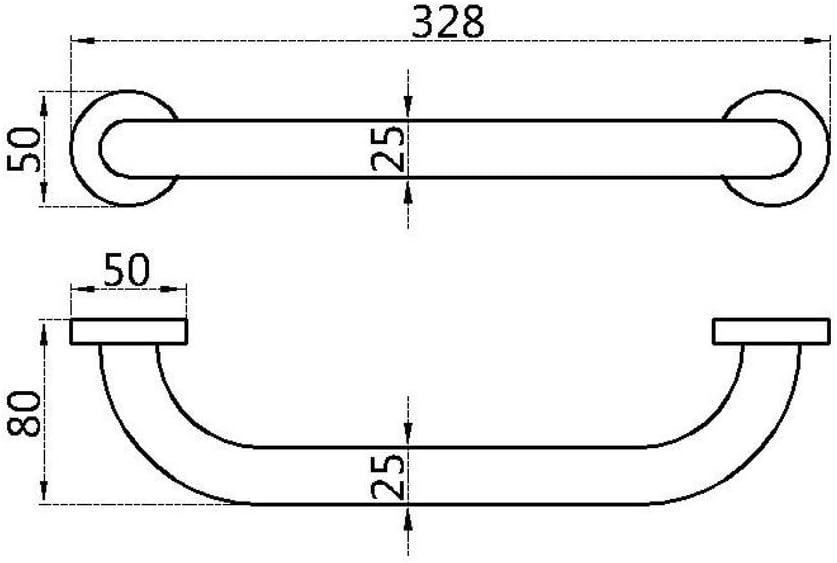 Oil Rubbed Bronze Bathroom Shower Grab Bar, Home Care Bath Handrail (12 Inch)