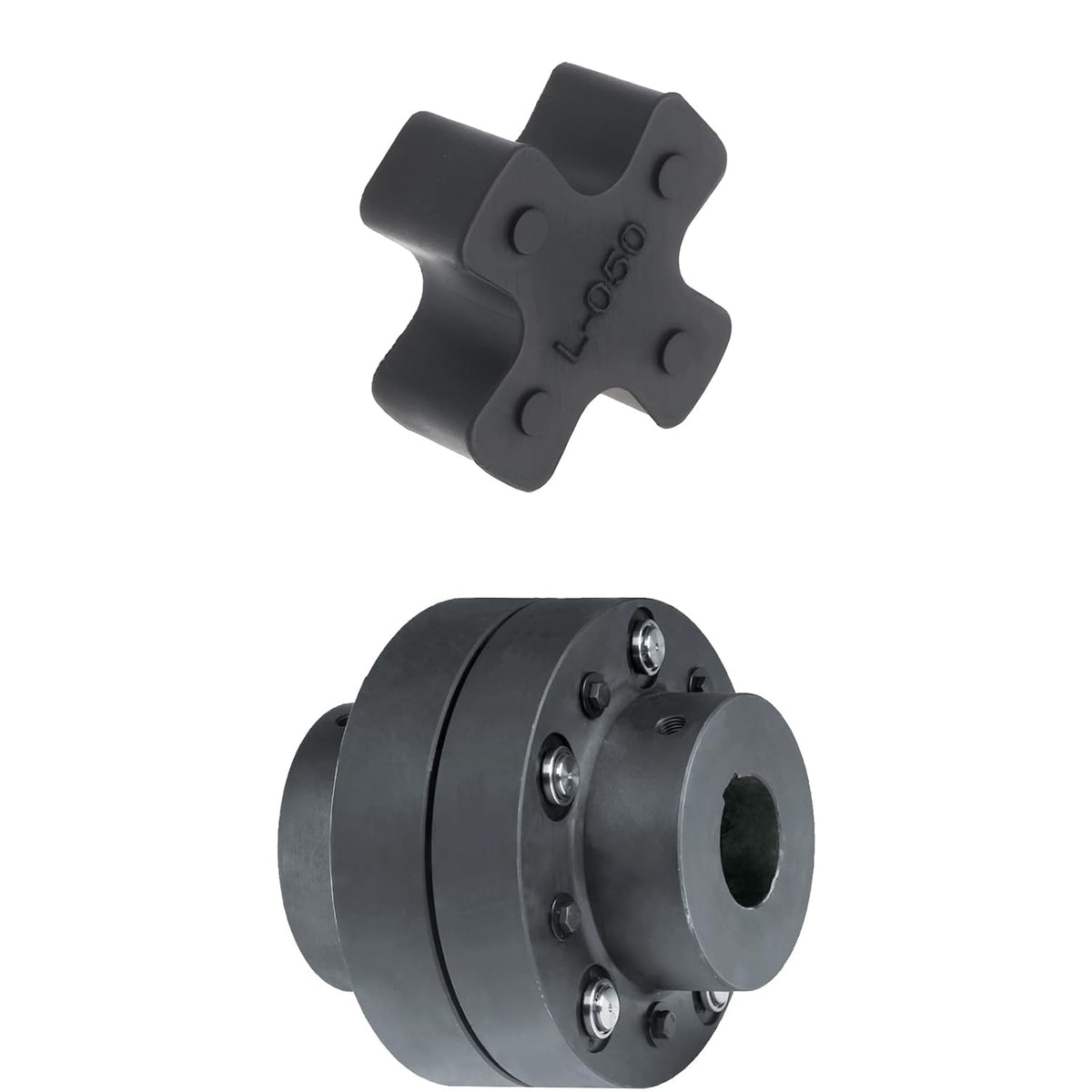 8PCS L050 Solid Jaw Coupling Elastomer Spider Insert NBR Rubber 27.2x11.2mm for Pumps Fans Motors