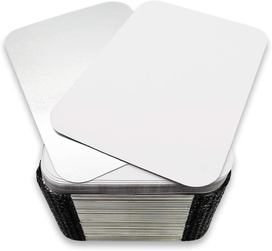 (120 Pack) Premium 1.5-LB Takeout Pans with Lids l Medium 7" x 5" x 2" l Heavy Duty Disposable Aluminum Foil for