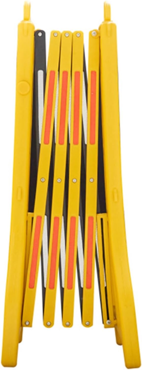Expandable Mobile Barricade - Foldable Traffic Fence & Safety Barrier Gate | Yellow Plastic Barrier Chain |