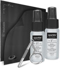 Sparkle Anti-Reflective Safe Lens Cleaner & Repair Kit – (2) 1oz Glasses Cleaner Spray, (2) Microfiber Cloth &