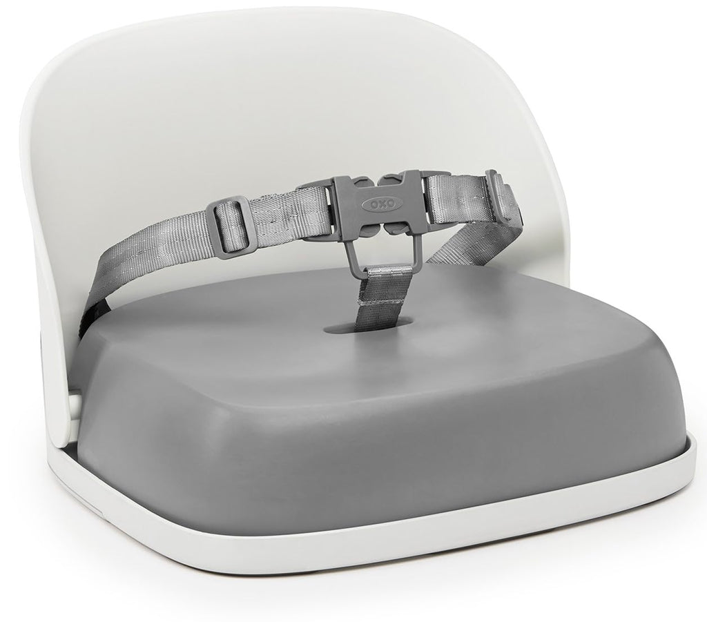 Perch Toddler Booster Seat for Kitchen Chair with Straps, Gray