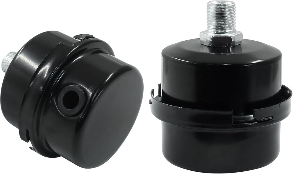 Hordion 2 Pack Air Compressor Silencer, 1/4" Thread Intake Filter 13mm
