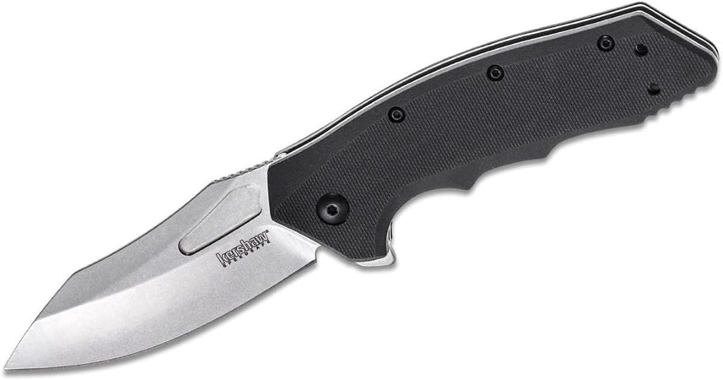 Flitch Pocket Knife, Black, 3.25 Inch Drop Point Blade