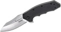 Flitch Pocket Knife, Black, 3.25 Inch Drop Point Blade