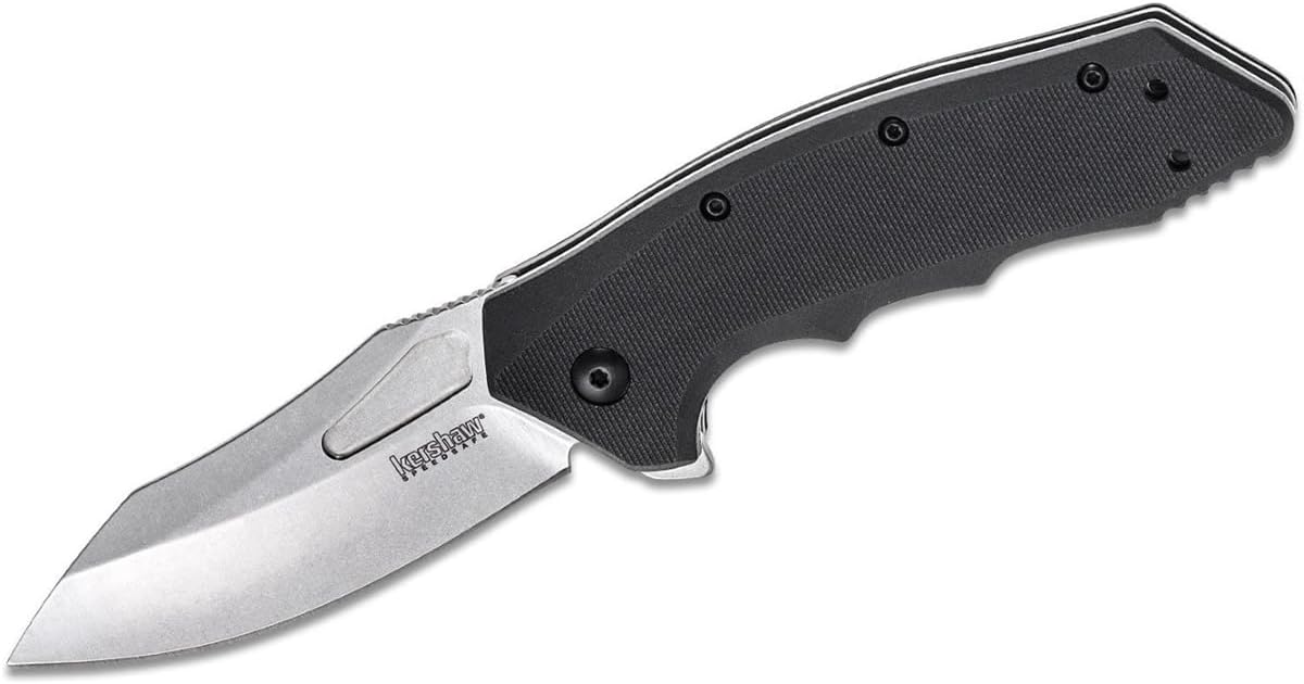 Flitch Pocket Knife, Black, 3.25 Inch Drop Point Blade