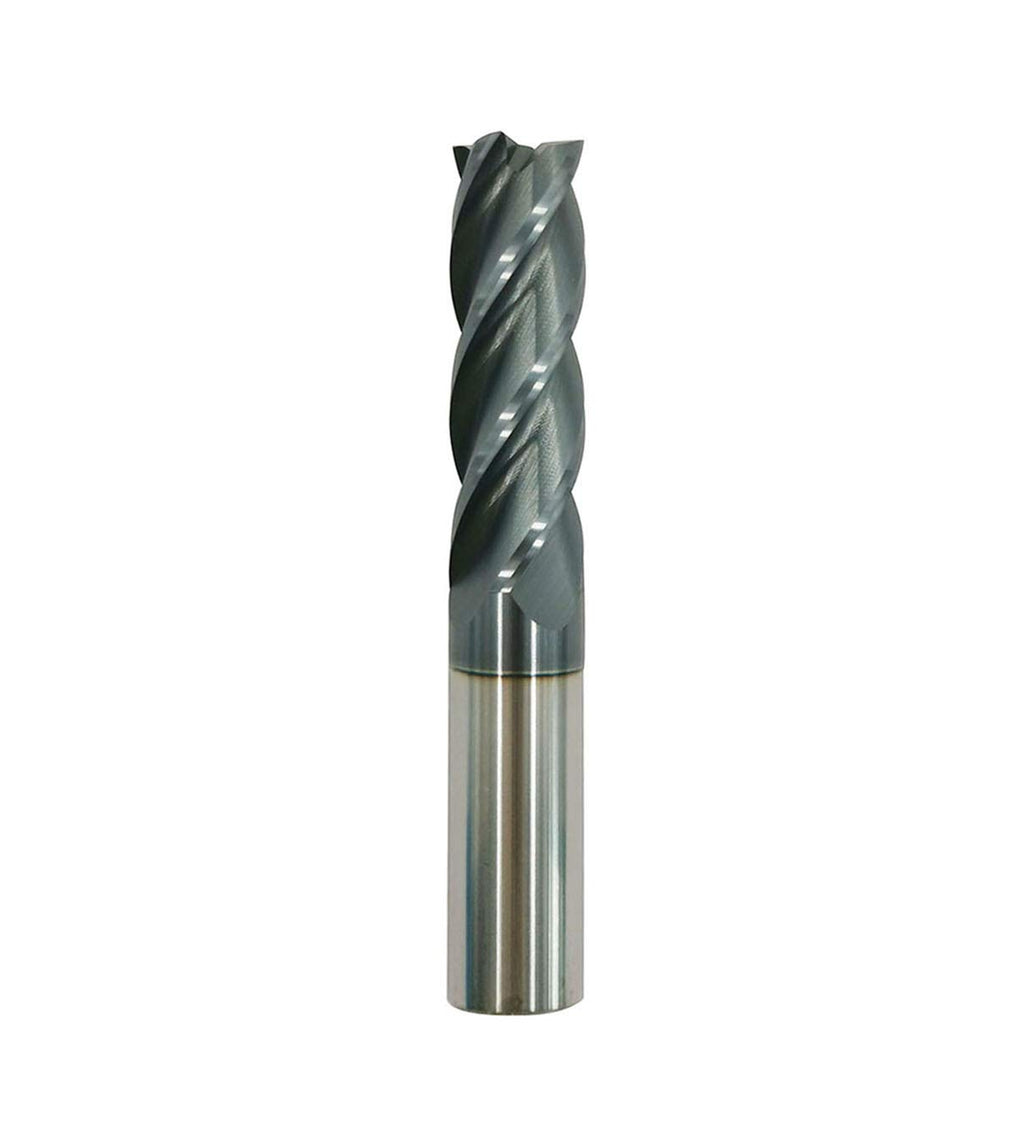 58 Carbide Square End Mill, HRC 45 Deg Single End 4 Flute AlTiN ating Mill Bits (58),Silver