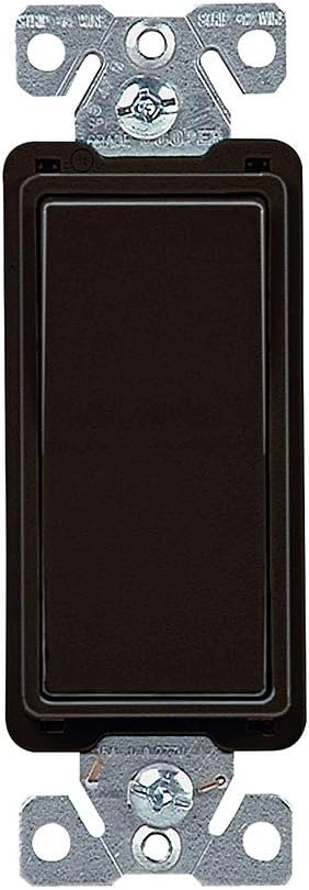 Eaton 7504BK 15 Amp 4-Way Rocker Decorator Switch, Black