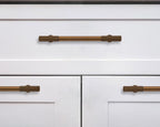 12 Inch Hole Center 2 Pack Antique Brass Heavy Duty Solid Vintage Brass Cabinet Pulls, Kitchen Drawer Handles