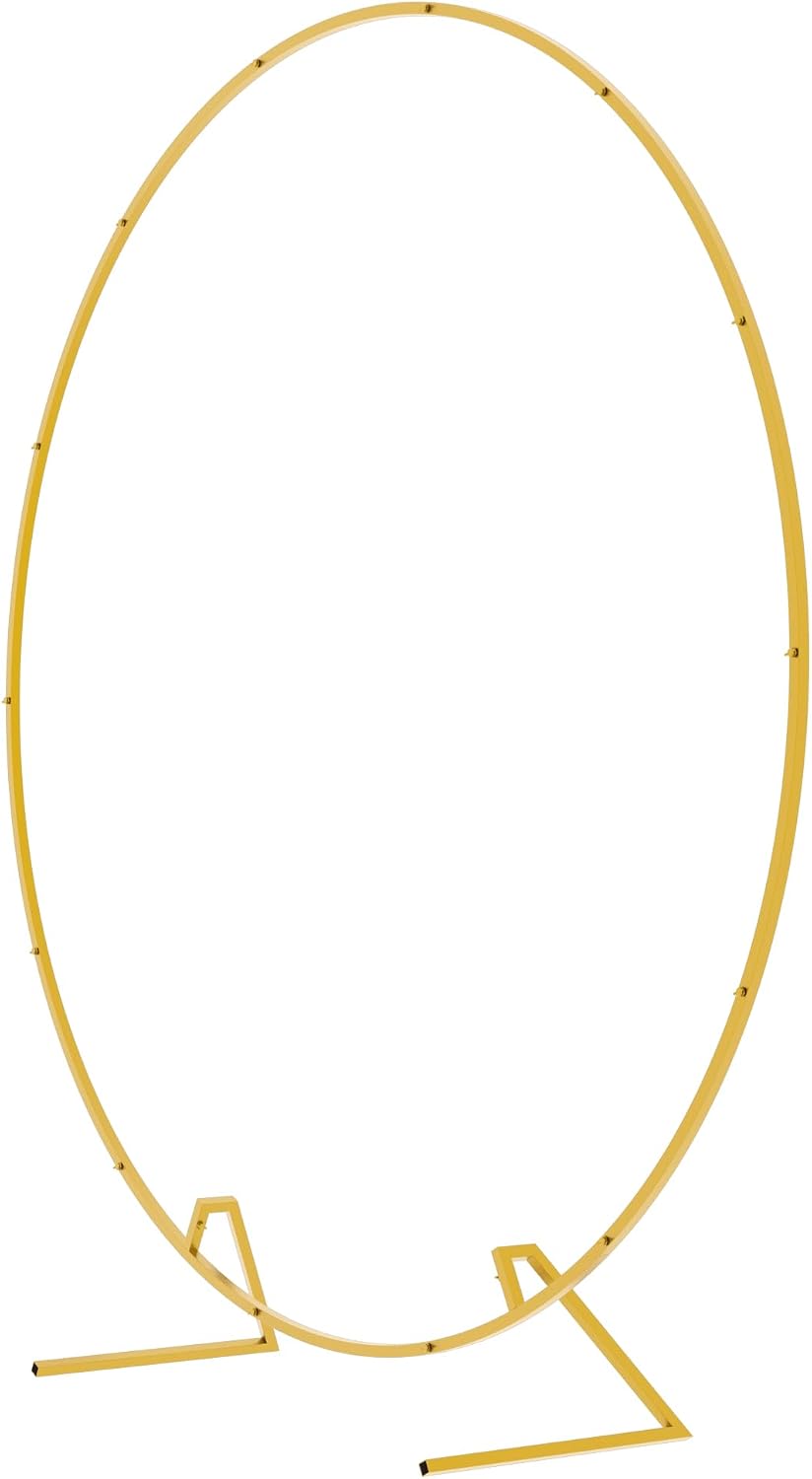 Round Backdrop Stand 6FT Gold Metal Circle Balloon Arch Frame