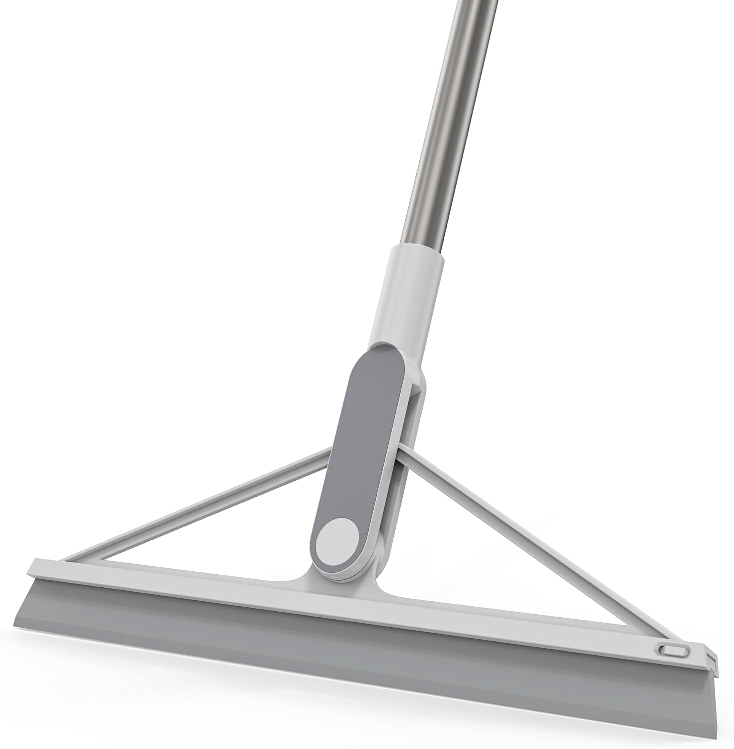 Floor Squeegee Broom Rubber Window Squeegee for Floor 61" Long Handle Adjustable Floor Wiper for Concrete Tile Shower