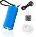 USB Mini Aquarium Air Pump Ultra Quiet Fish Tank Air Pump with Black Hanging Clasp Portable Aquarium Oxygen Aerator