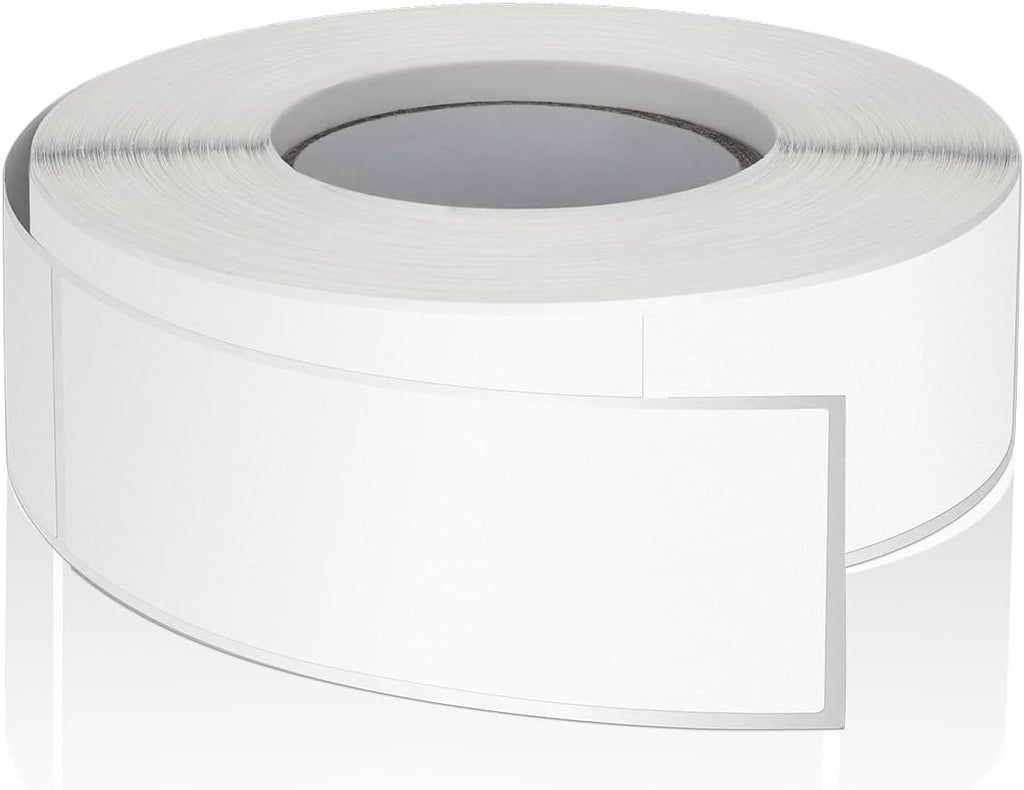 White Rectangle Labels 3" x 1" Color Coding Stickers Roll 500 Pcs