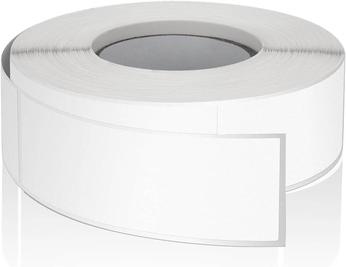 White Rectangle Labels 3" x 1" Color Coding Stickers Roll 500 Pcs