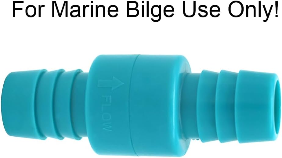 3/4 inch Check Valve, Marine Boat Bilge Pump Hose in-line one way, Non Return