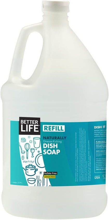 Dish Soap - Liquid Dishwashing Soap with Vitamin E and Aloe for Home & Kitchen Sink - No Gloves Required Kitchen Soap