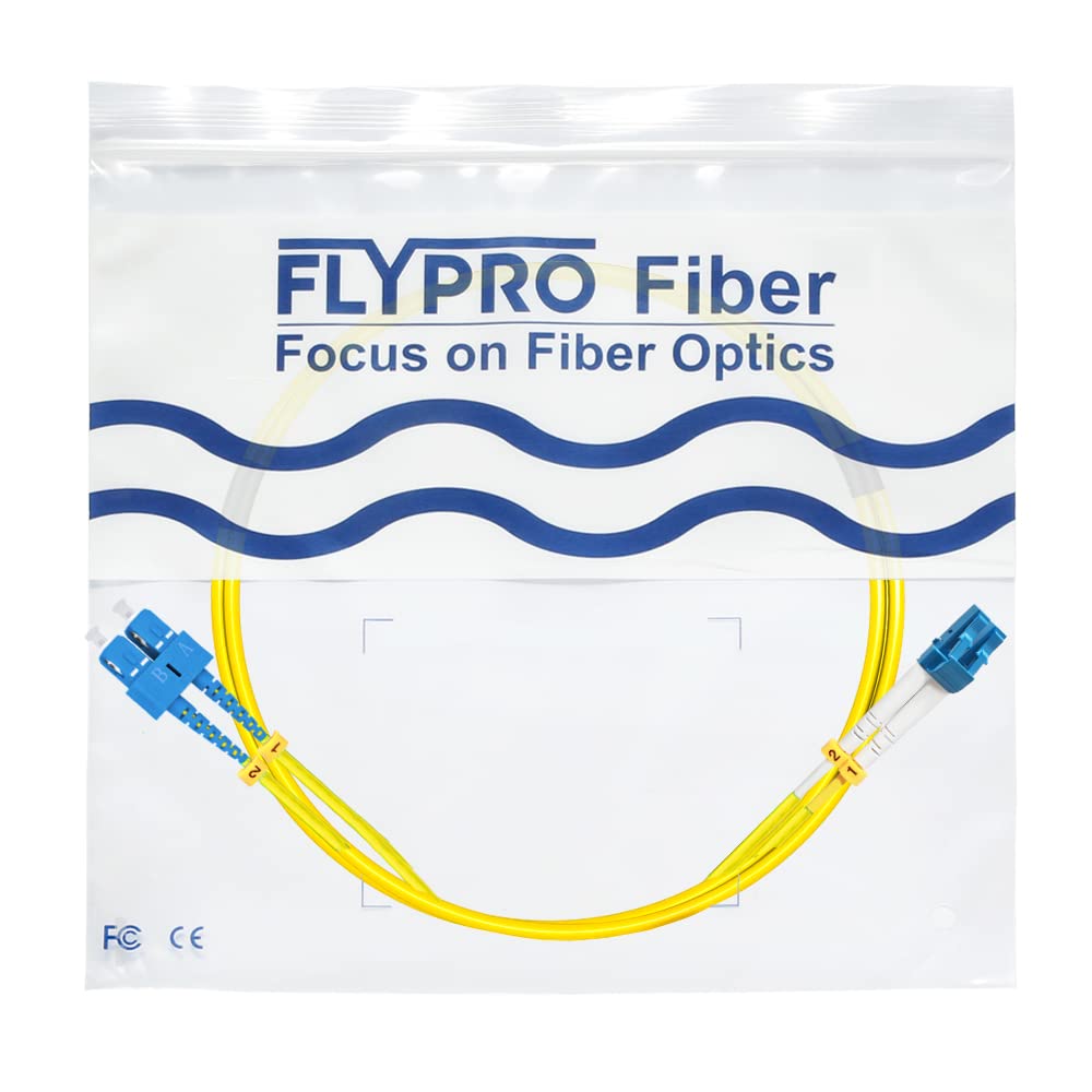 OS2 SC to LC Single Mode Fiber Patch Cable 2M/7ft