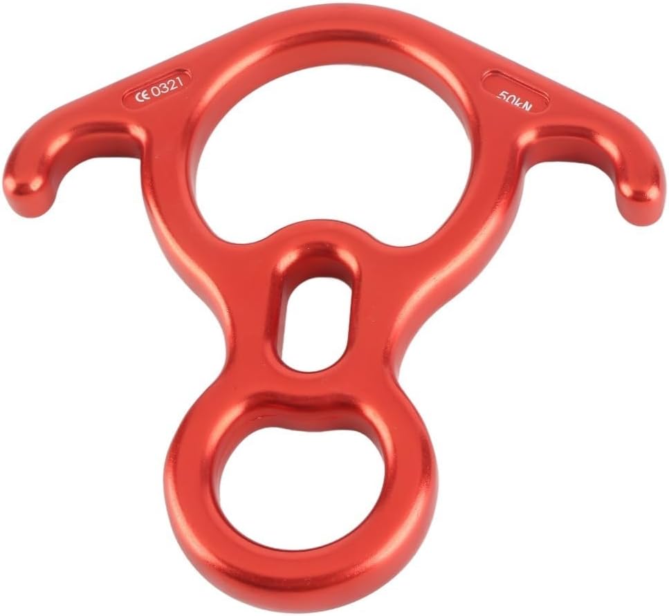 Rescue Figure 8 Descender – Heavy-Duty Rappel Device for Rock Climbing & Emergency Rescue, Friction-Controlled Ring