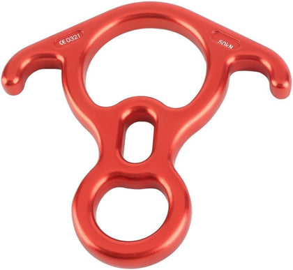 Rescue Figure 8 Descender – Heavy-Duty Rappel Device for Rock Climbing & Emergency Rescue, Friction-Controlled Ring