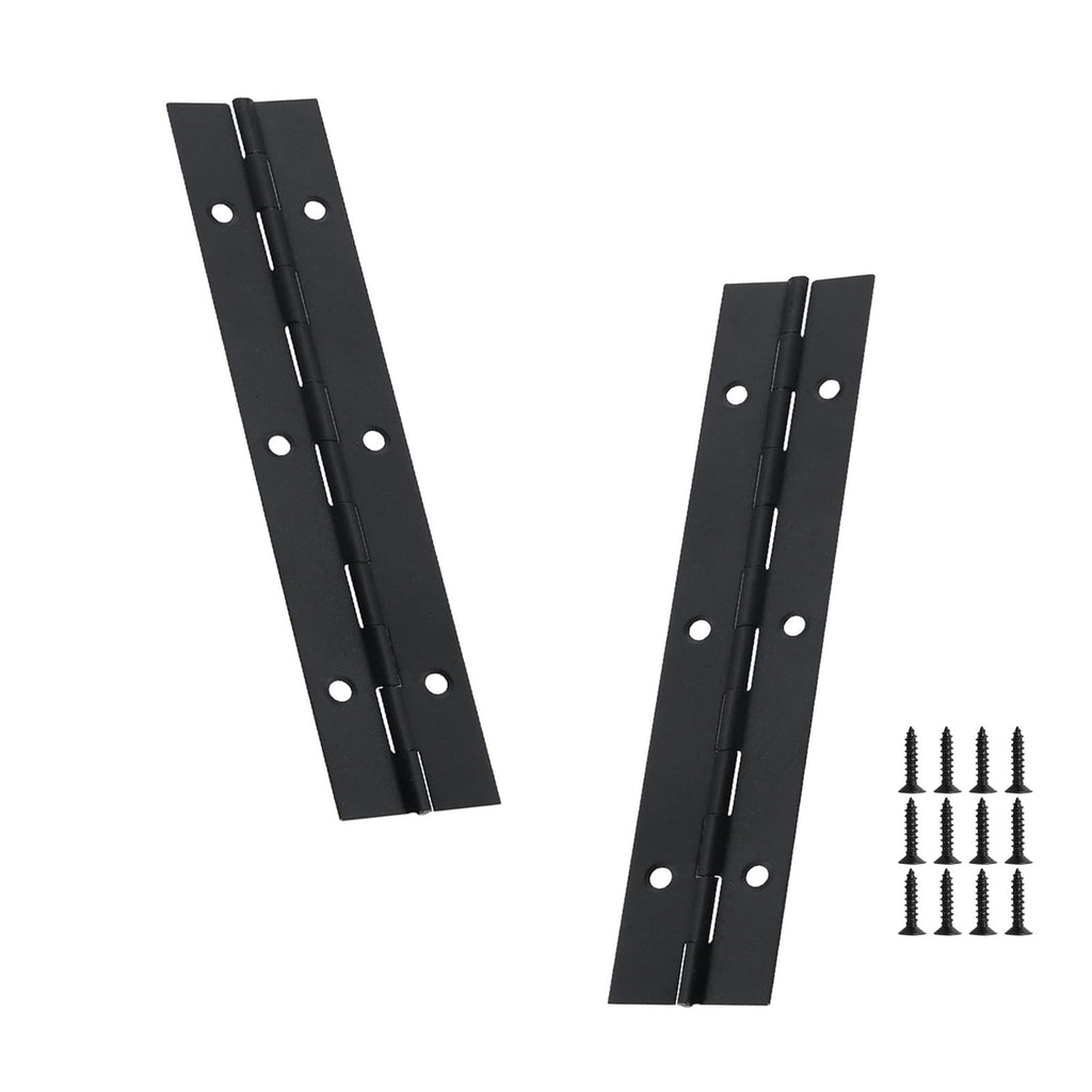 2PCS Black 6-Inch Heavy Duty Stainless Steel Piano Hinge