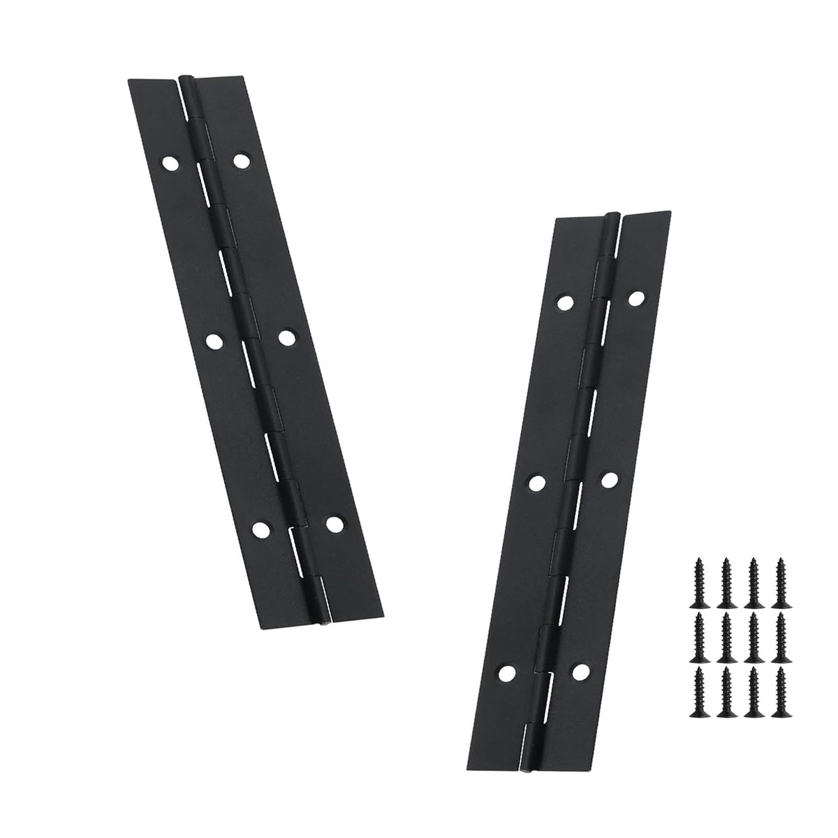 2PCS Black 6-Inch Heavy Duty Stainless Steel Piano Hinge