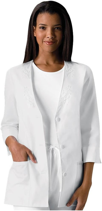 Professionals Women Scrubs Lab Coats 3/4 Sleeve Embroidered 1491